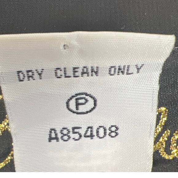 Bob Mackie Women's Silk Burnout Jacket Black Silver  Size M Wearable Art - Picture 8 of 8